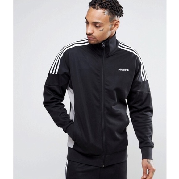 adidas Other - adidas CLR84 3 Stripes Black And Grey Track Jacket